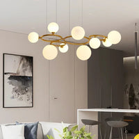 Lustre Magic Beans | Lustre Tendance en Verre Fumé pour Salon, Salle à Manger et Chambre - LUSTRINA