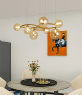Lustre Magic Beans | Lustre Tendance en Verre Fumé pour Salon, Salle à Manger et Chambre - LUSTRINA