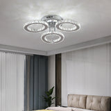 Cristalys | Lustre salon cristal et acier inoxydable - LUSTRINA