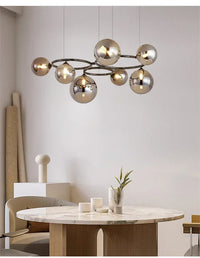 Lustre Magic Beans | Lustre Tendance en Verre Fumé pour Salon, Salle à Manger et Chambre - LUSTRINA