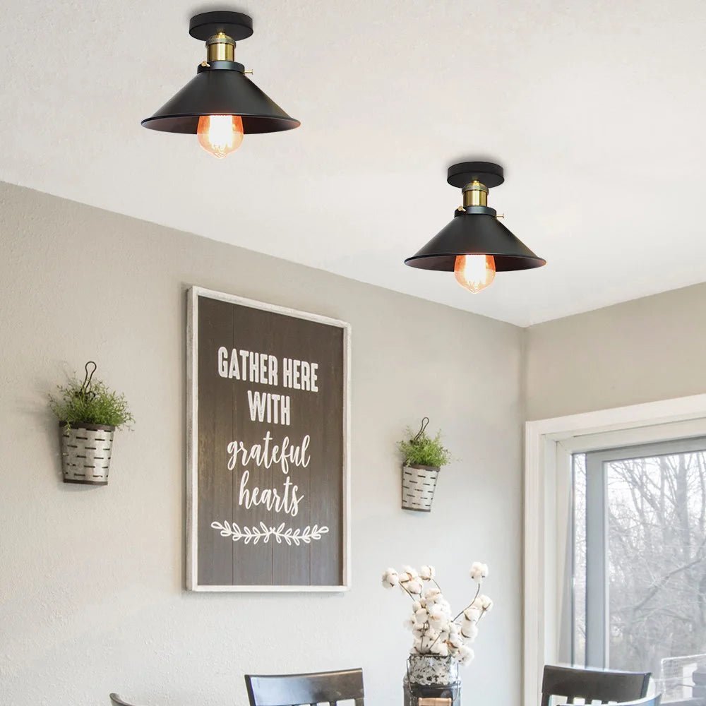 Charme Industriel | Lustre noir cuisine - LUSTRINA