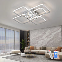 Lustre Galaxie | Luminaire Aluminium Doré ou Chromé, Éclairage LED pour Salon, Chambre - LUSTRINA