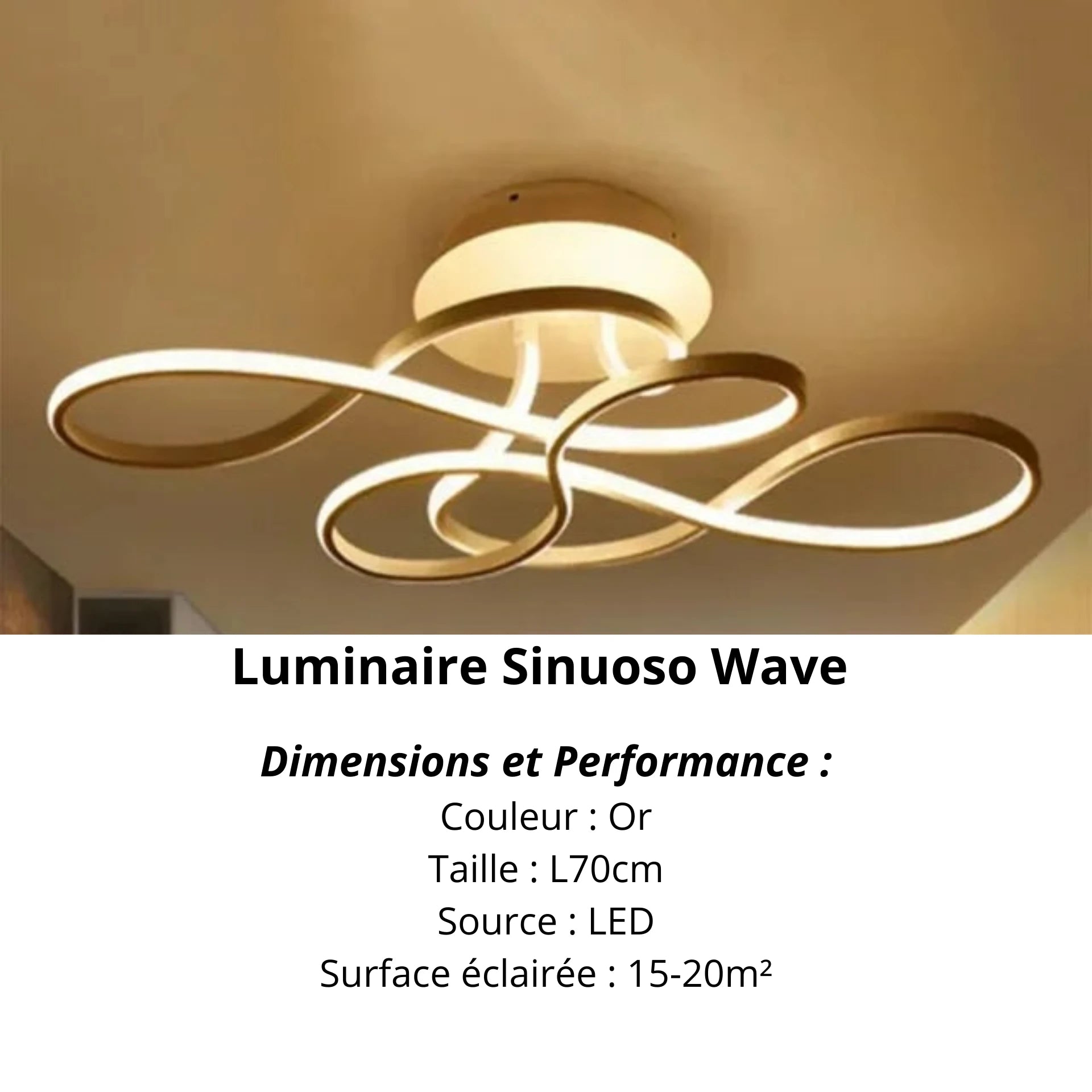 Sinuoso Wave | Éclairage Chic pour Salon - LUSTRINA
