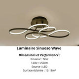 Sinuoso Wave | Éclairage Chic pour Salon - LUSTRINA
