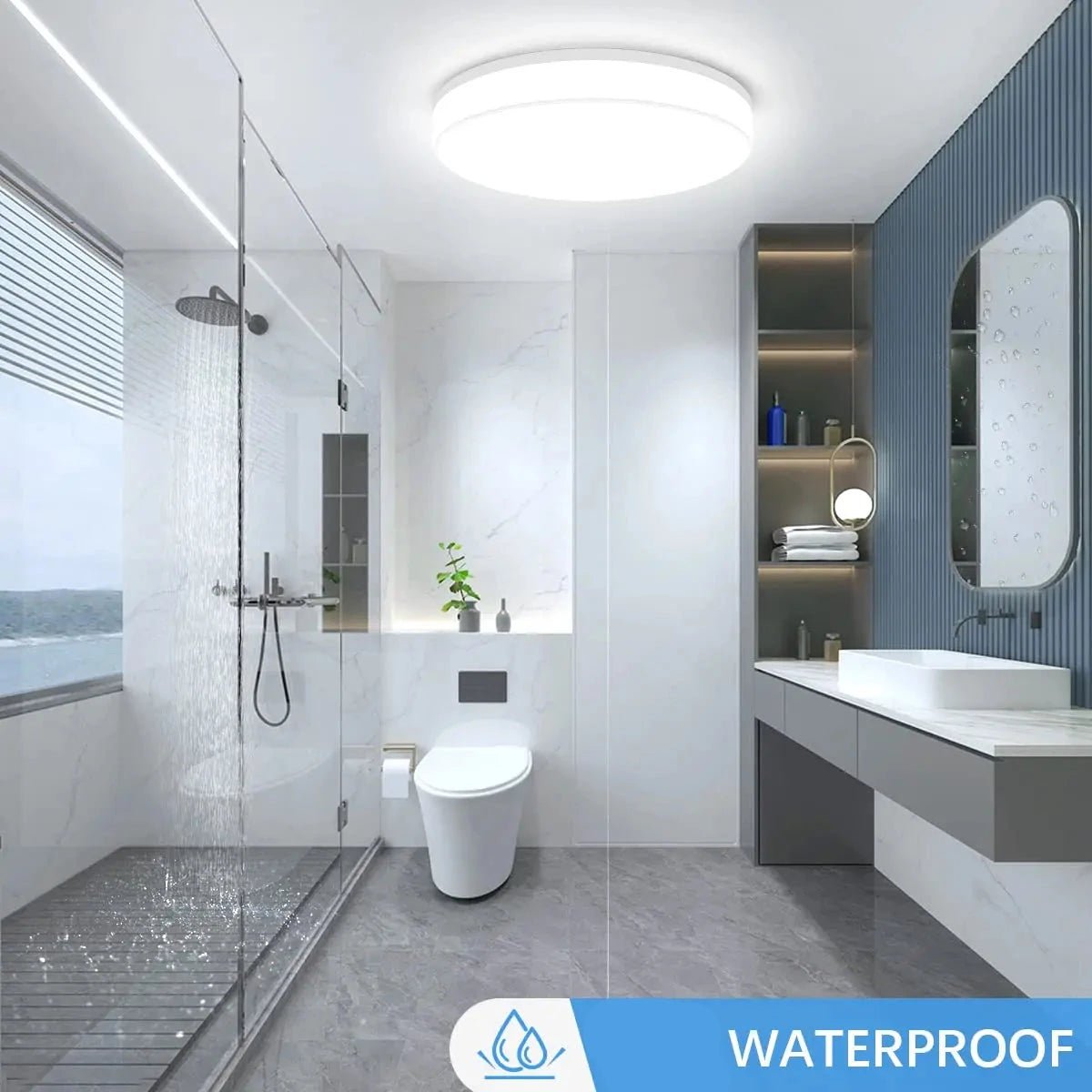Ceiling Light | Plafonnier LED pour Salle de bain, Couloir - LUSTRINA