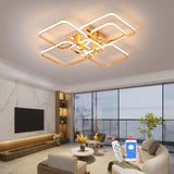 Lustre Galaxie | Luminaire Aluminium Doré ou Chromé, Éclairage LED pour Salon, Chambre - LUSTRINA