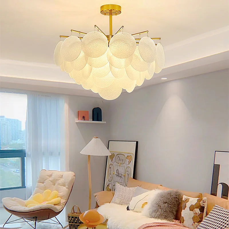 Lustre Art Déco en Verre | Lustre salon en Verre Raffiné - LUSTRINA